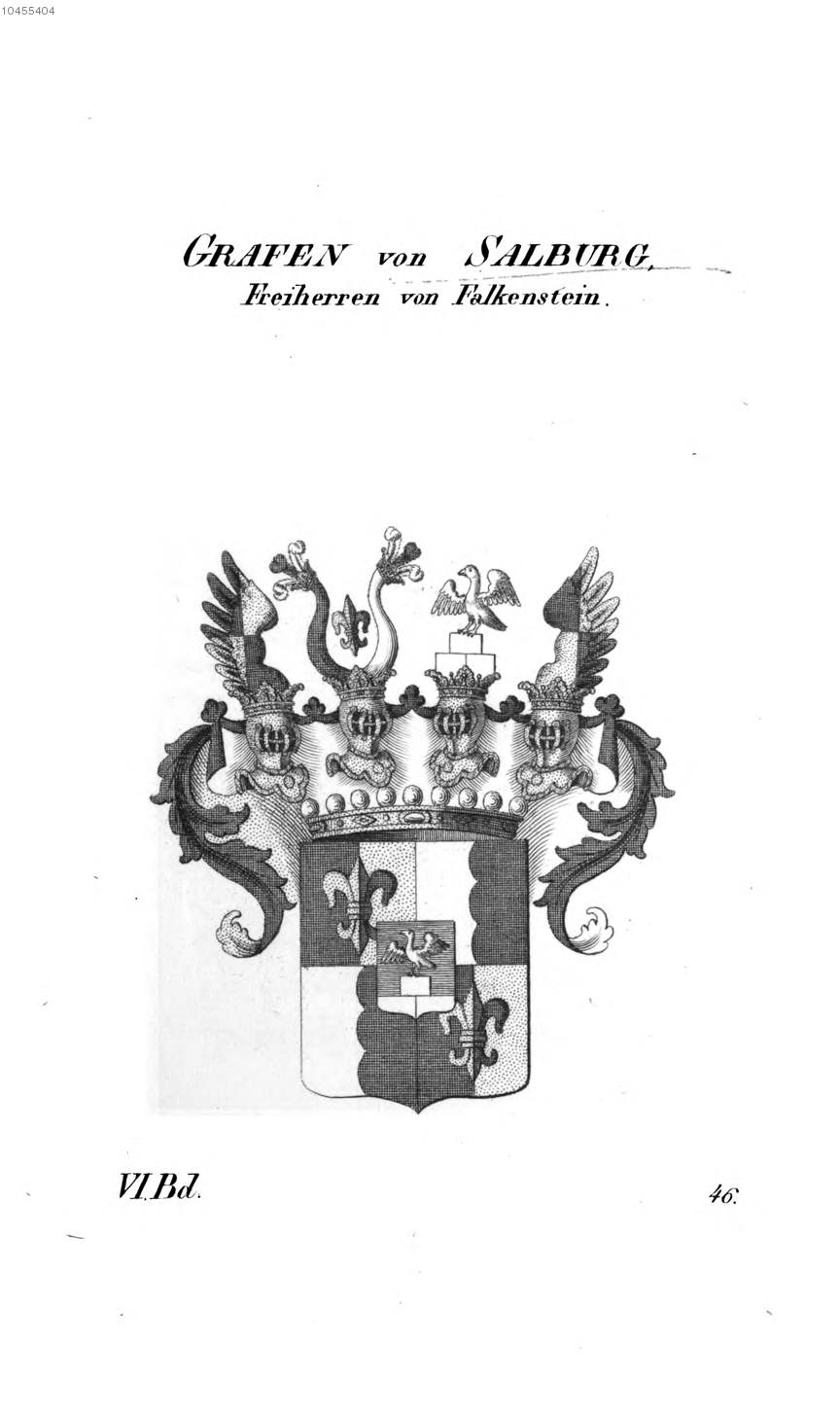Salburg Falkenstein — Tyroff オーストリア君主国紋章集の原図