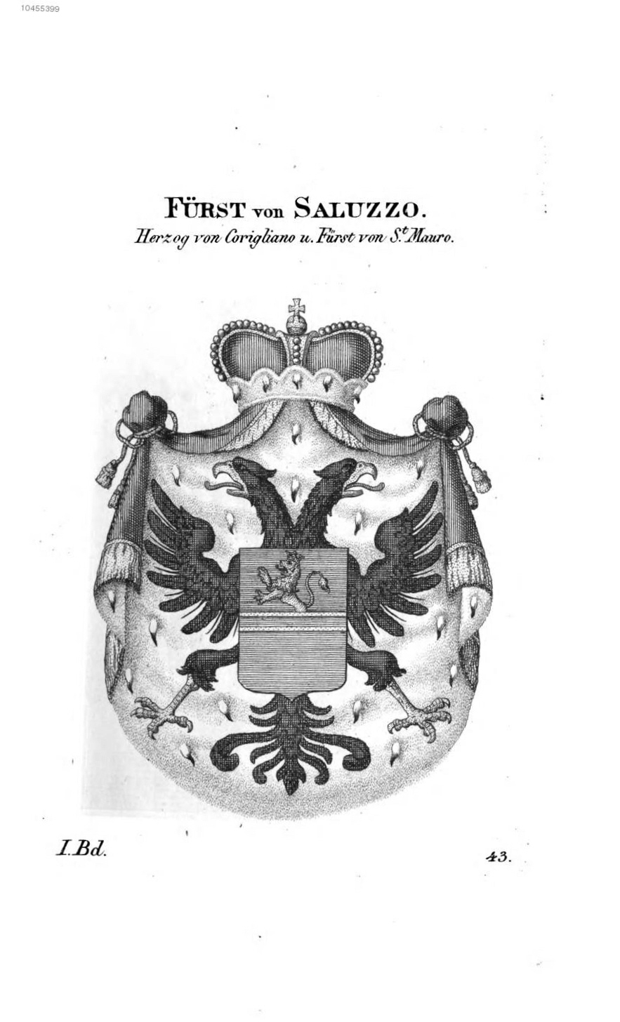 Saluzzo Corigliano — Tyroff オーストリア君主国紋章集の原図