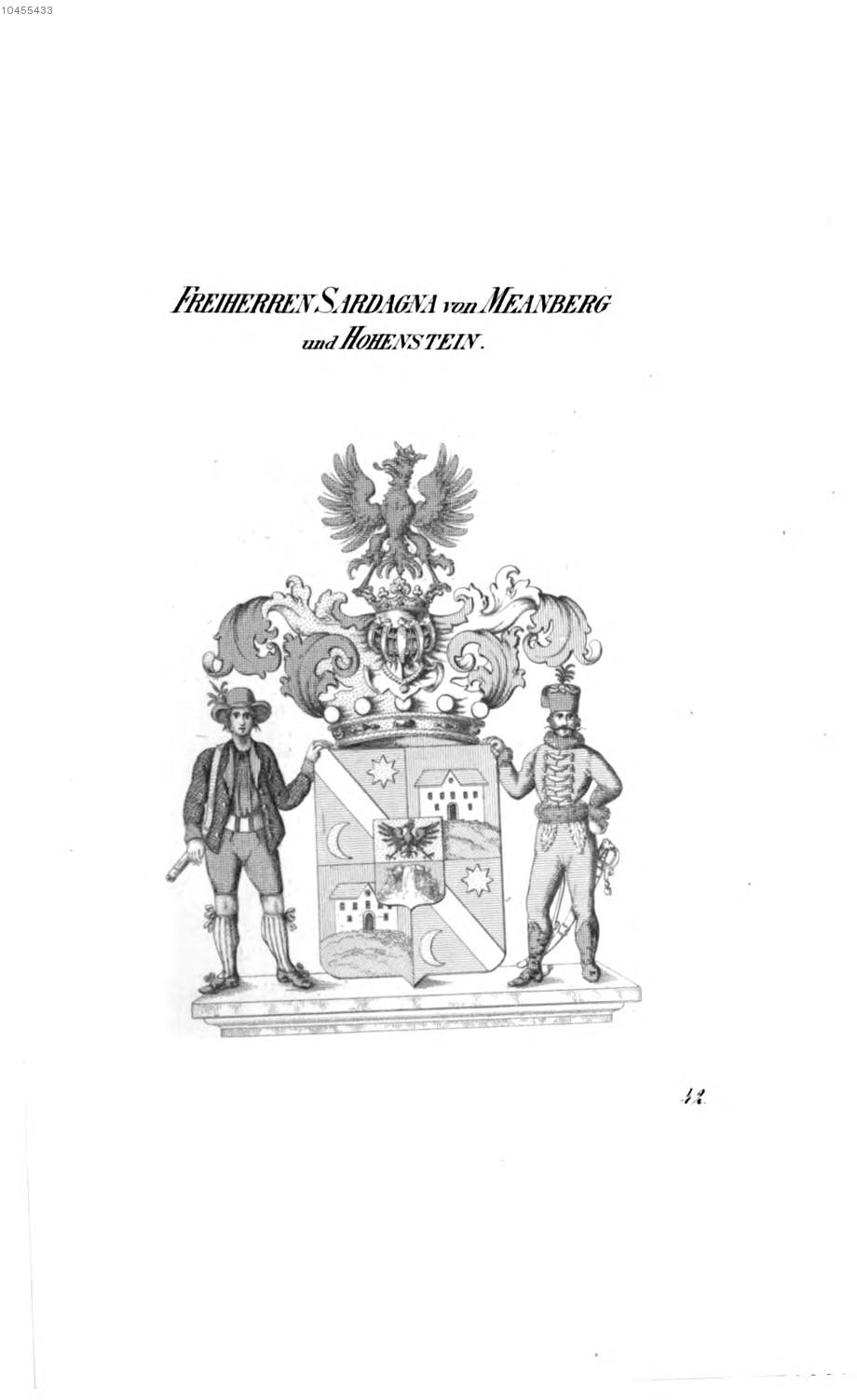 Sardagna zu Meanberg und Hohenstein 2 — Tyroff オーストリア君主国紋章集の原図