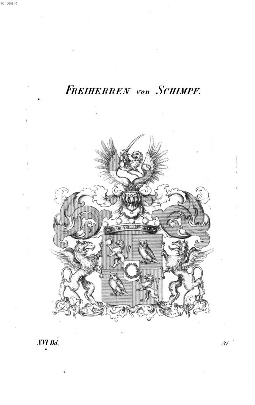 Schimpf — Tyroff オーストリア君主国紋章集の原図