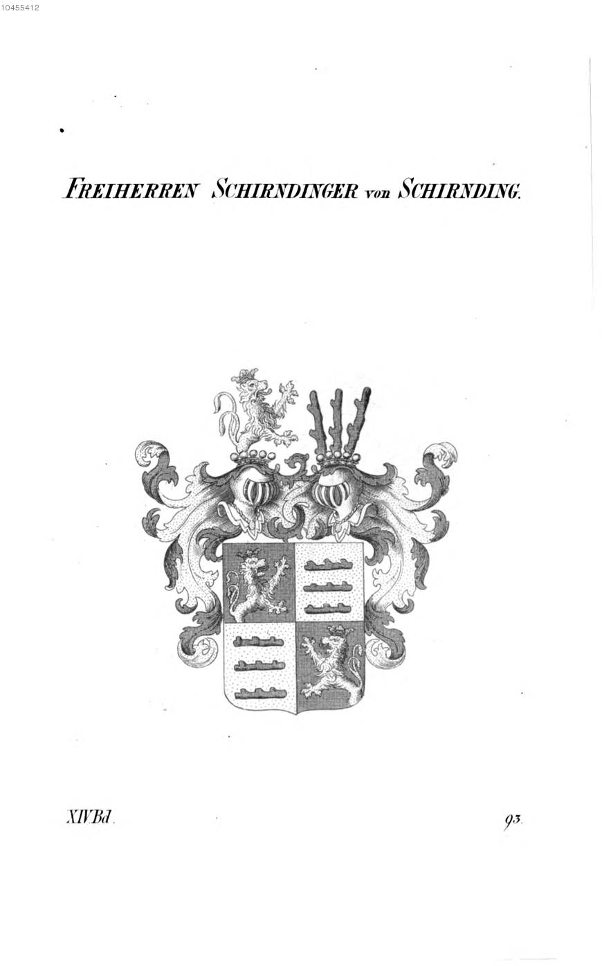 Schirndinger von Schirnding 2 — Tyroff オーストリア君主国紋章集の原図