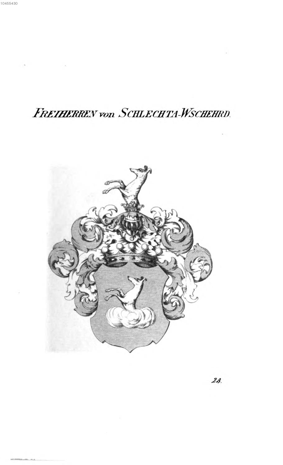 Schlechta Wschehrd — Tyroff オーストリア君主国紋章集の原図