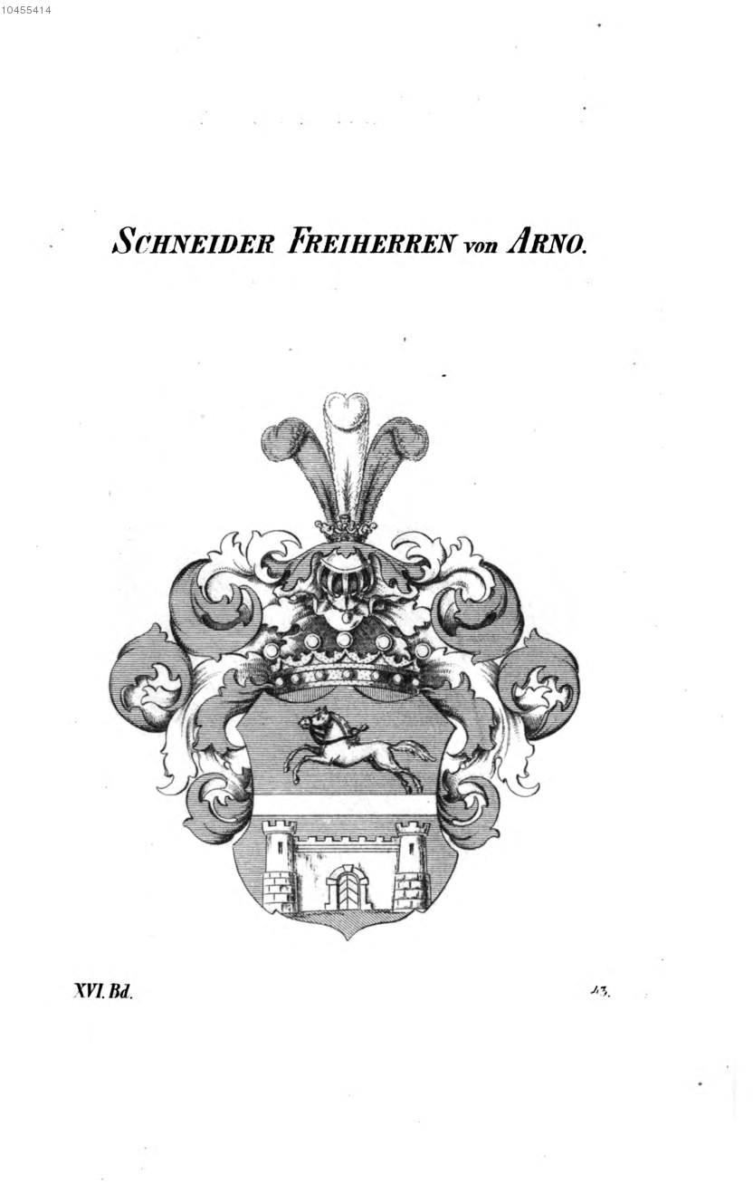 Schneider von Arno — Tyroff オーストリア君主国紋章集の原図