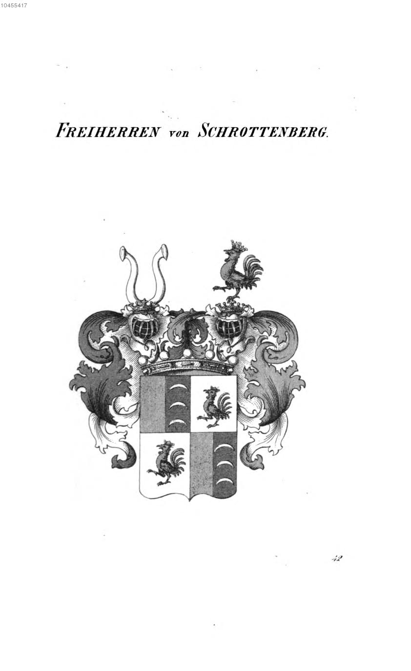 Schrottenberg 2 — Tyroff オーストリア君主国紋章集の原図