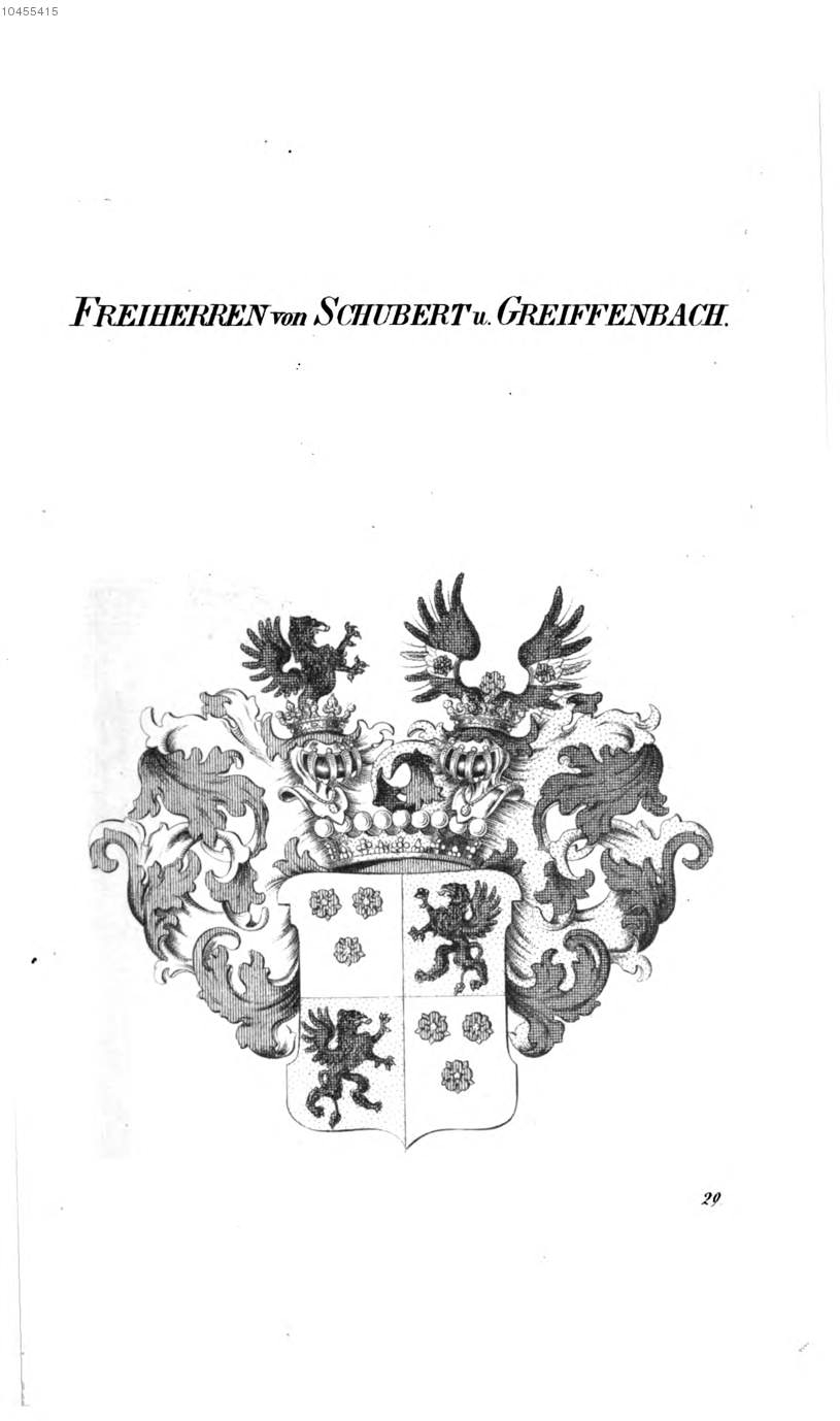 Schubert und Greiffenbach — Tyroff オーストリア君主国紋章集の原図