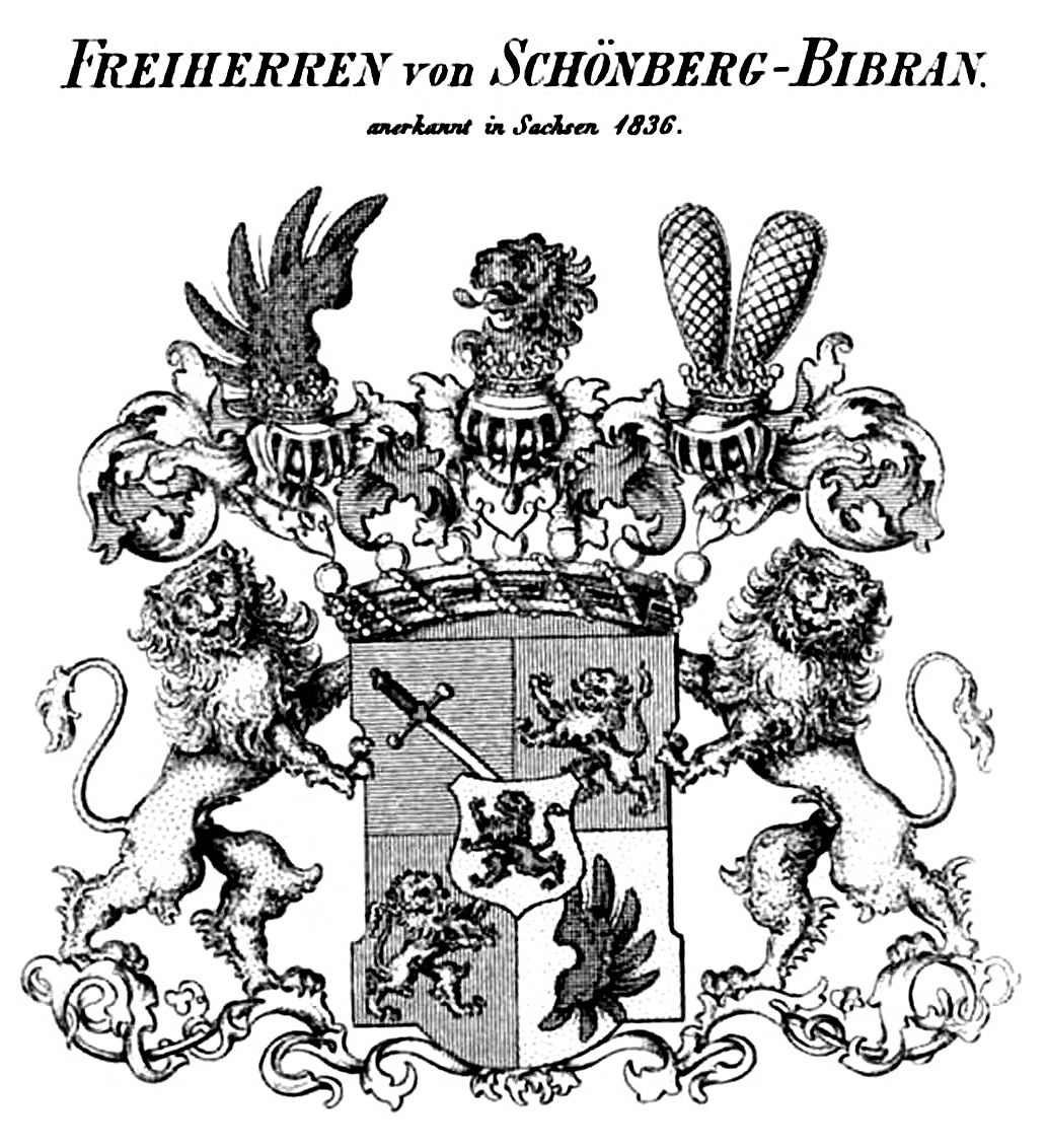 Schönberg Bibran 2 — Tyroff オーストリア君主国紋章集の原図