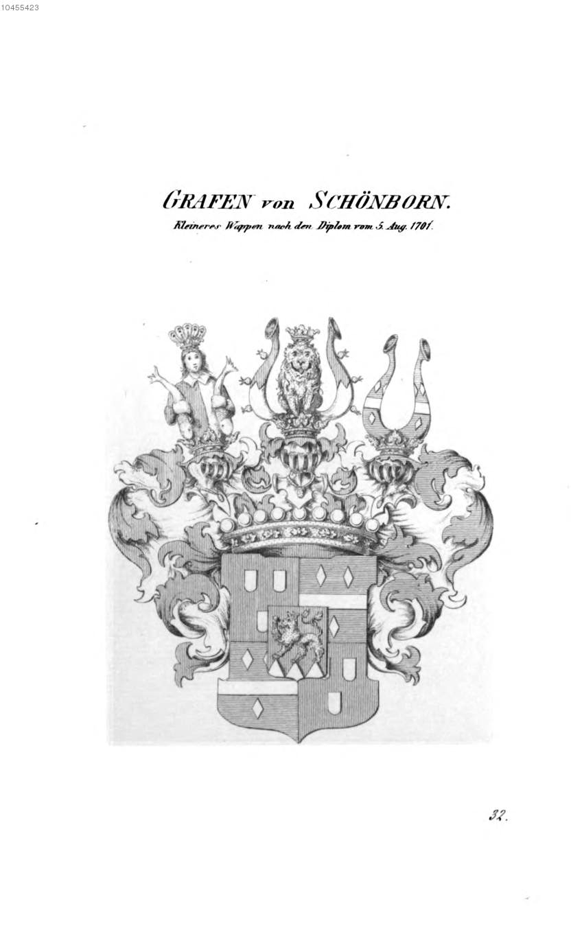 Schönborn — Tyroff オーストリア君主国紋章集の原図