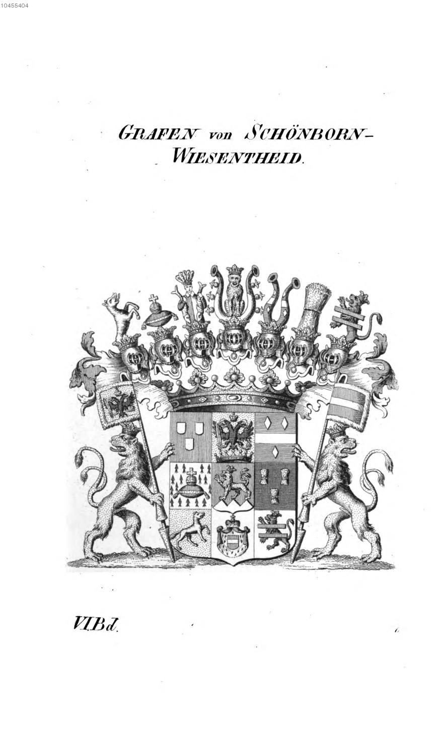 Schönborn Wiesentheid — Tyroff オーストリア君主国紋章集の原図