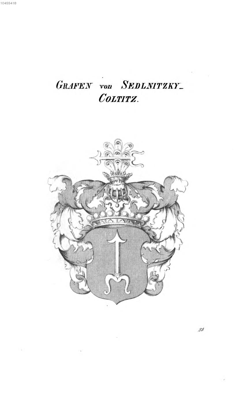 Sedlnitzky Coltitz — Tyroff オーストリア君主国紋章集の原図