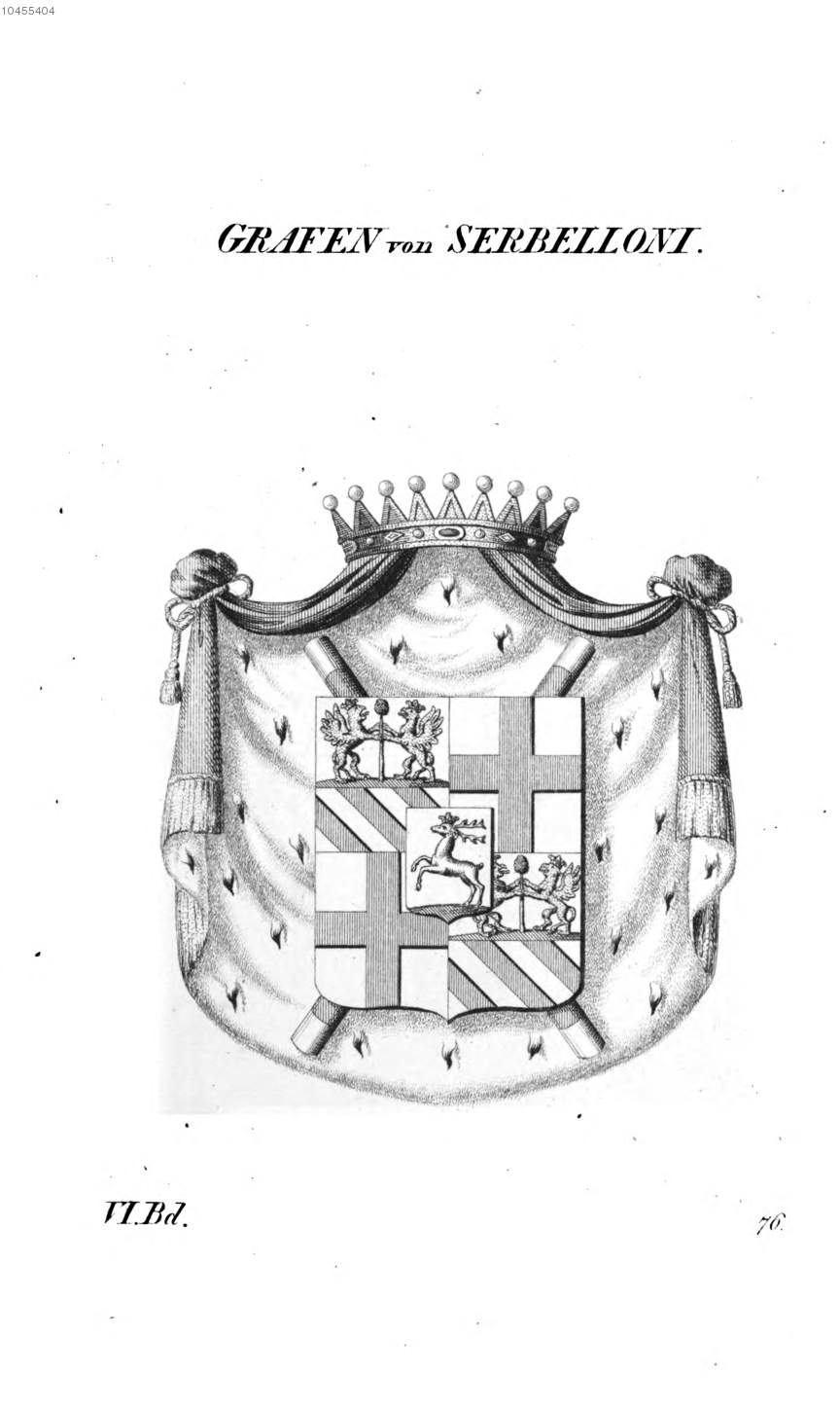 Serbelloni — Tyroff オーストリア君主国紋章集の原図