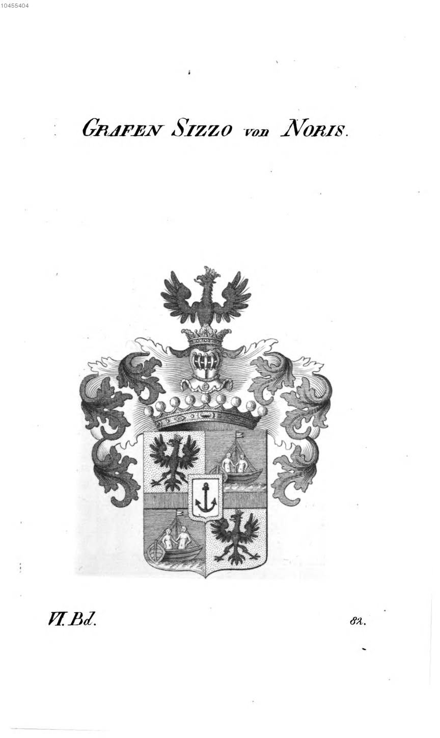 Sizzo von Noris — Tyroff オーストリア君主国紋章集の原図