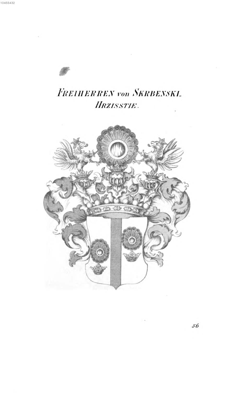 Skrbenski Hrzisstie 2 — Tyroff オーストリア君主国紋章集の原図
