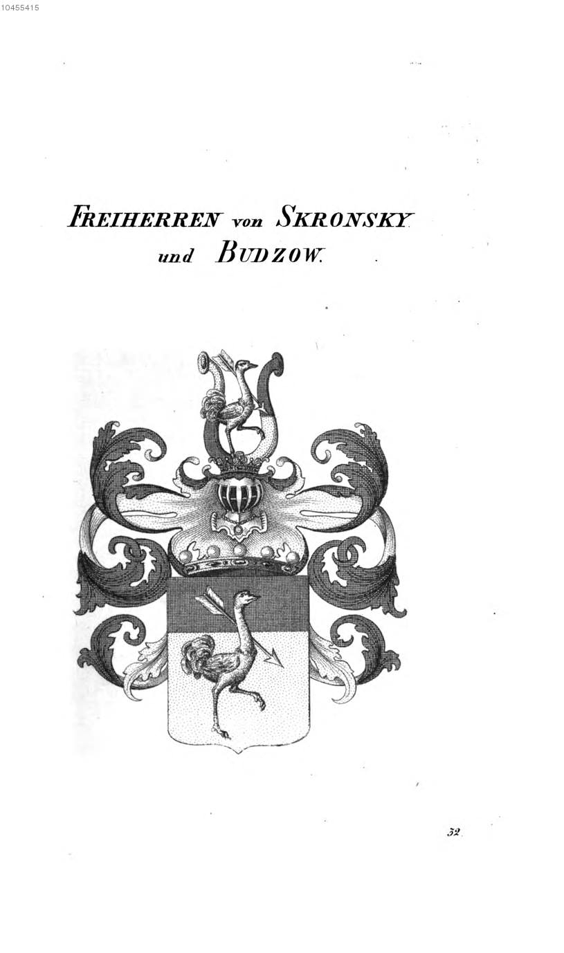 Skronsky und Budzow 2 — Tyroff オーストリア君主国紋章集の原図