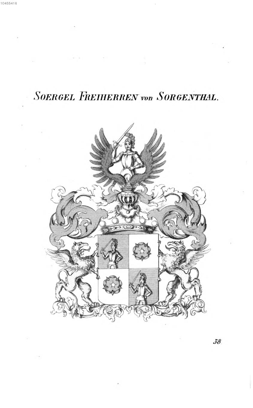 Soergel Sörgel von Sorgenthal 1 — Tyroff オーストリア君主国紋章集の原図
