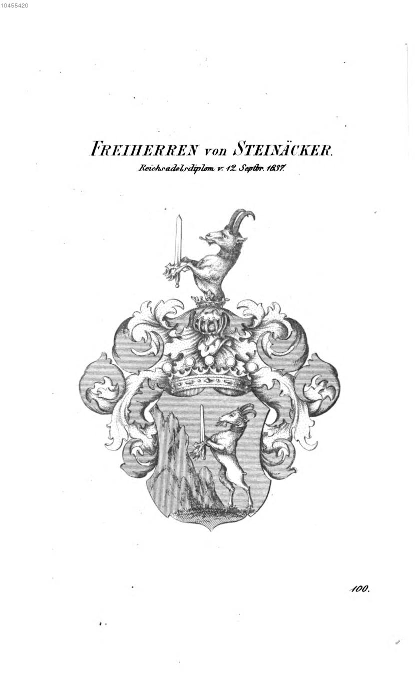 Steinäcker — Tyroff オーストリア君主国紋章集の原図
