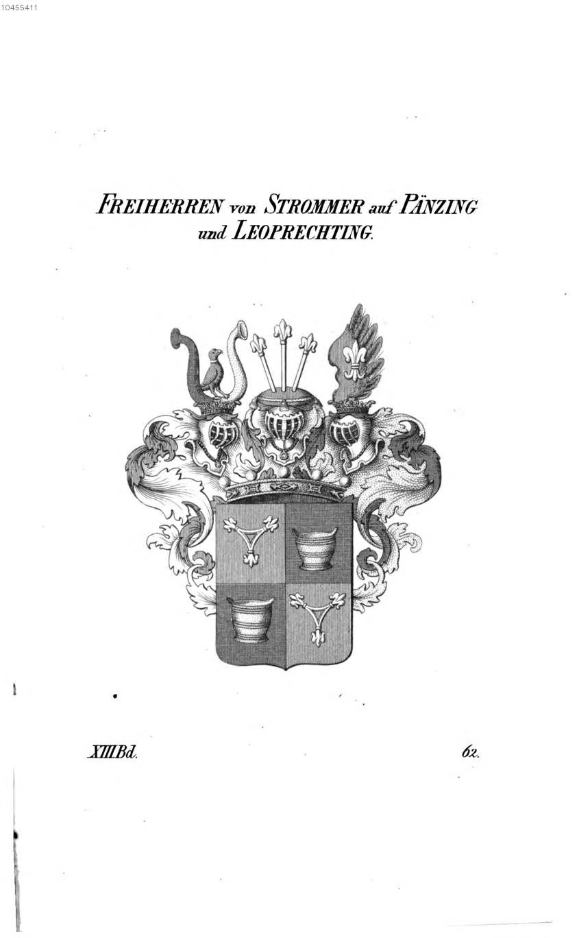 Strommer auf Pänzing und Leoprechting — Tyroff オーストリア君主国紋章集の原図