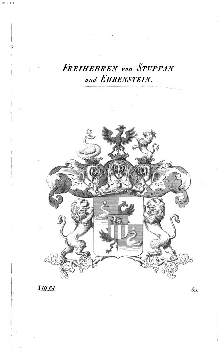 Stuppan und Ehrenstein — Tyroff オーストリア君主国紋章集の原図