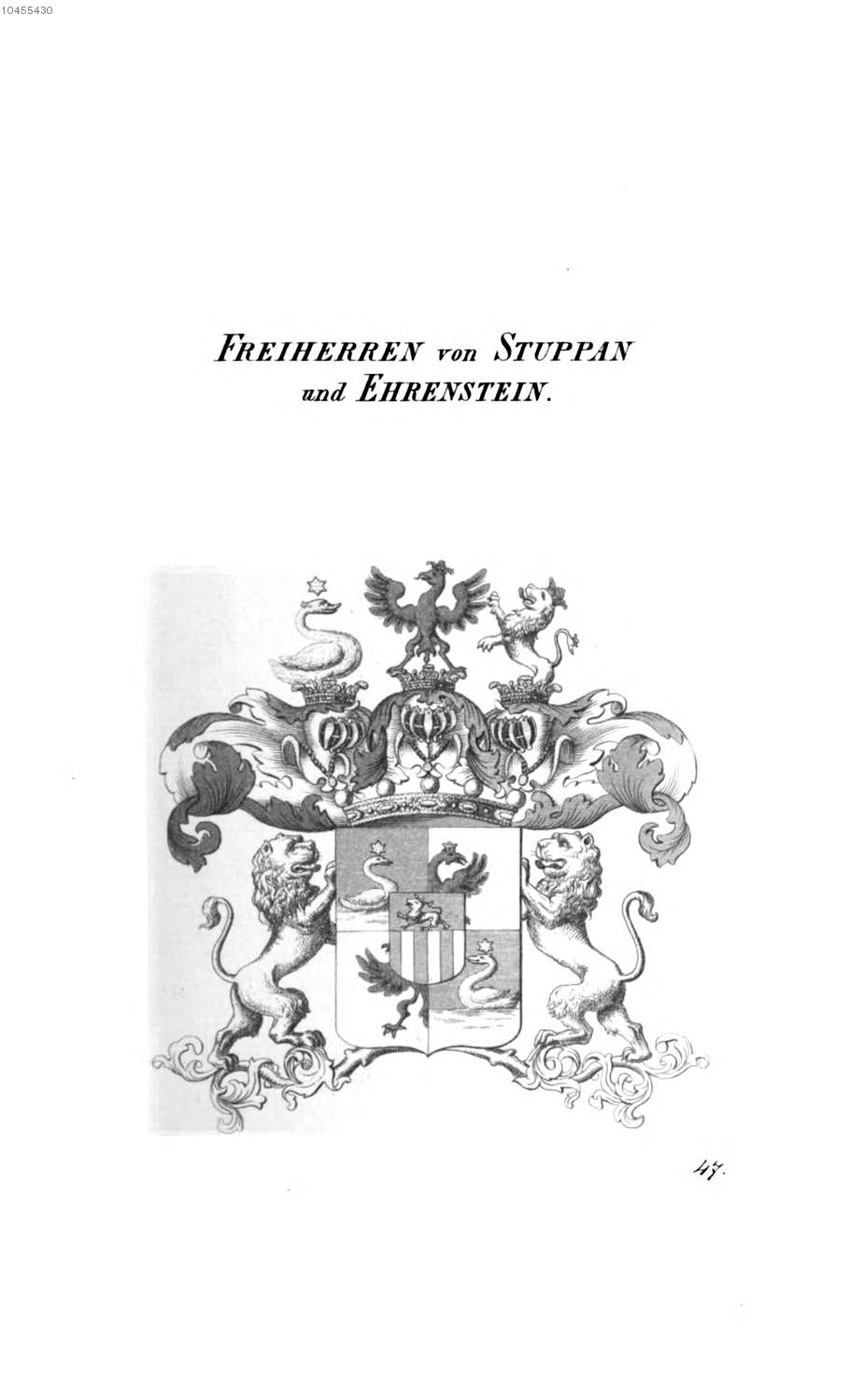 Stuppan und Ehrenstein 2 — Tyroff オーストリア君主国紋章集の原図