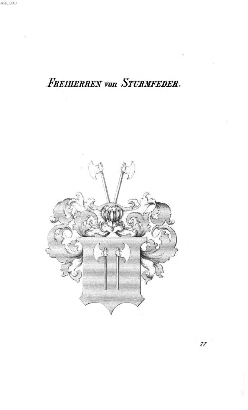 Sturmfeder — Tyroff オーストリア君主国紋章集の原図