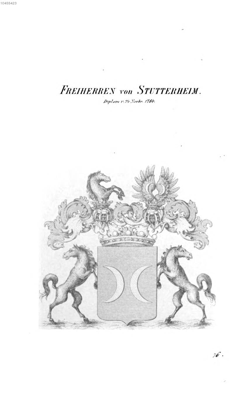Stutterheim 2 — Tyroff オーストリア君主国紋章集の原図