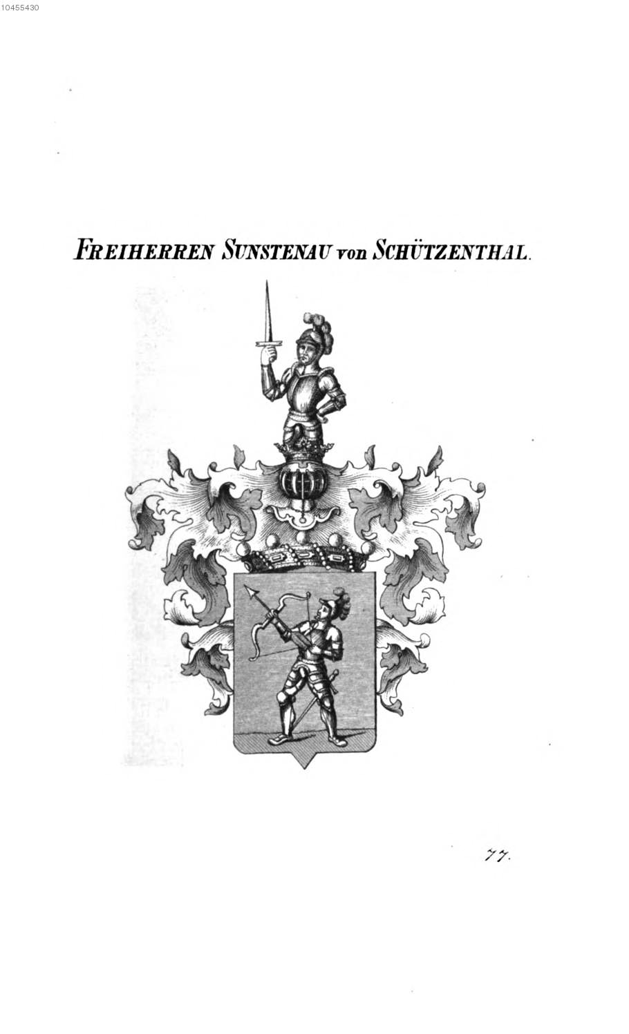 Sunstenau von Schützenthal 2 — Tyroff オーストリア君主国紋章集の原図