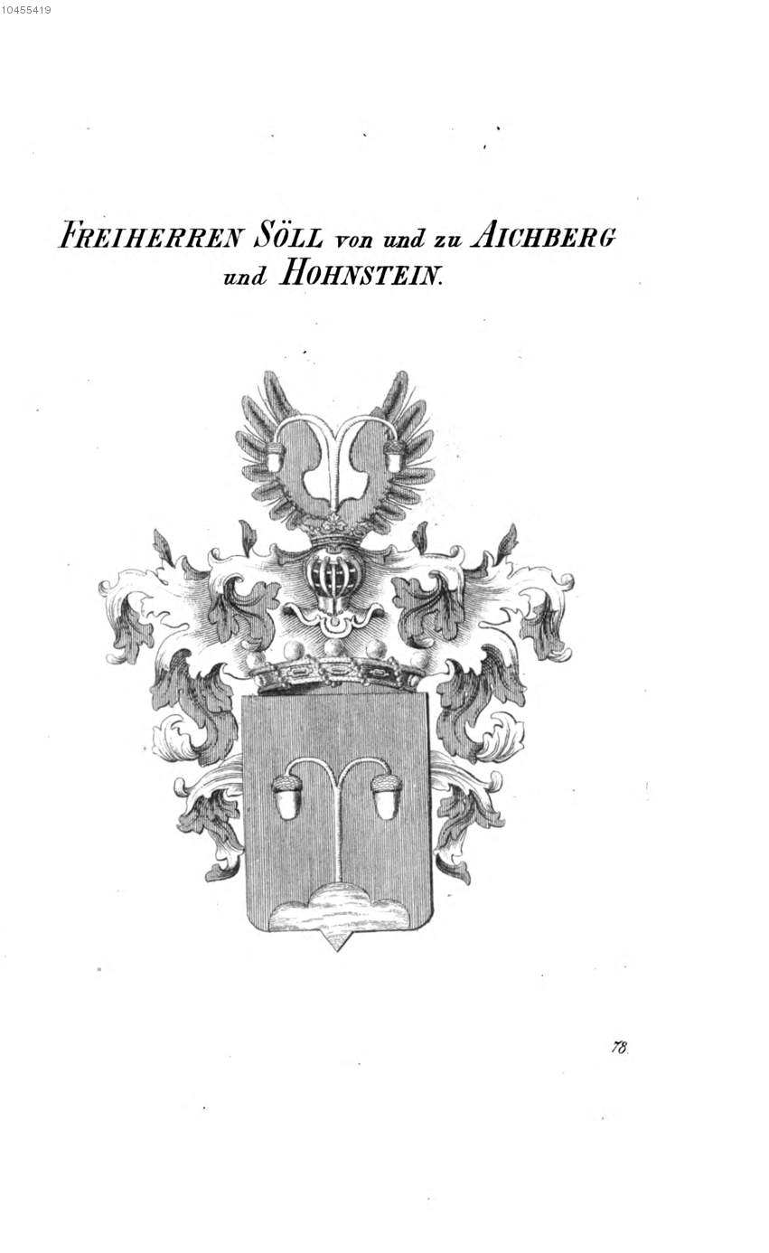 Söll von und zu Aichberg und Hohnstein 2 — Tyroff オーストリア君主国紋章集の原図