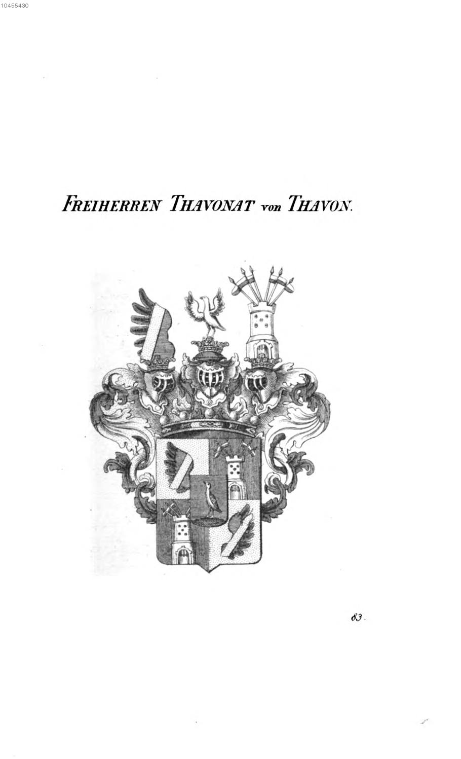 Thavonat von Thavon 2 — Tyroff オーストリア君主国紋章集の原図