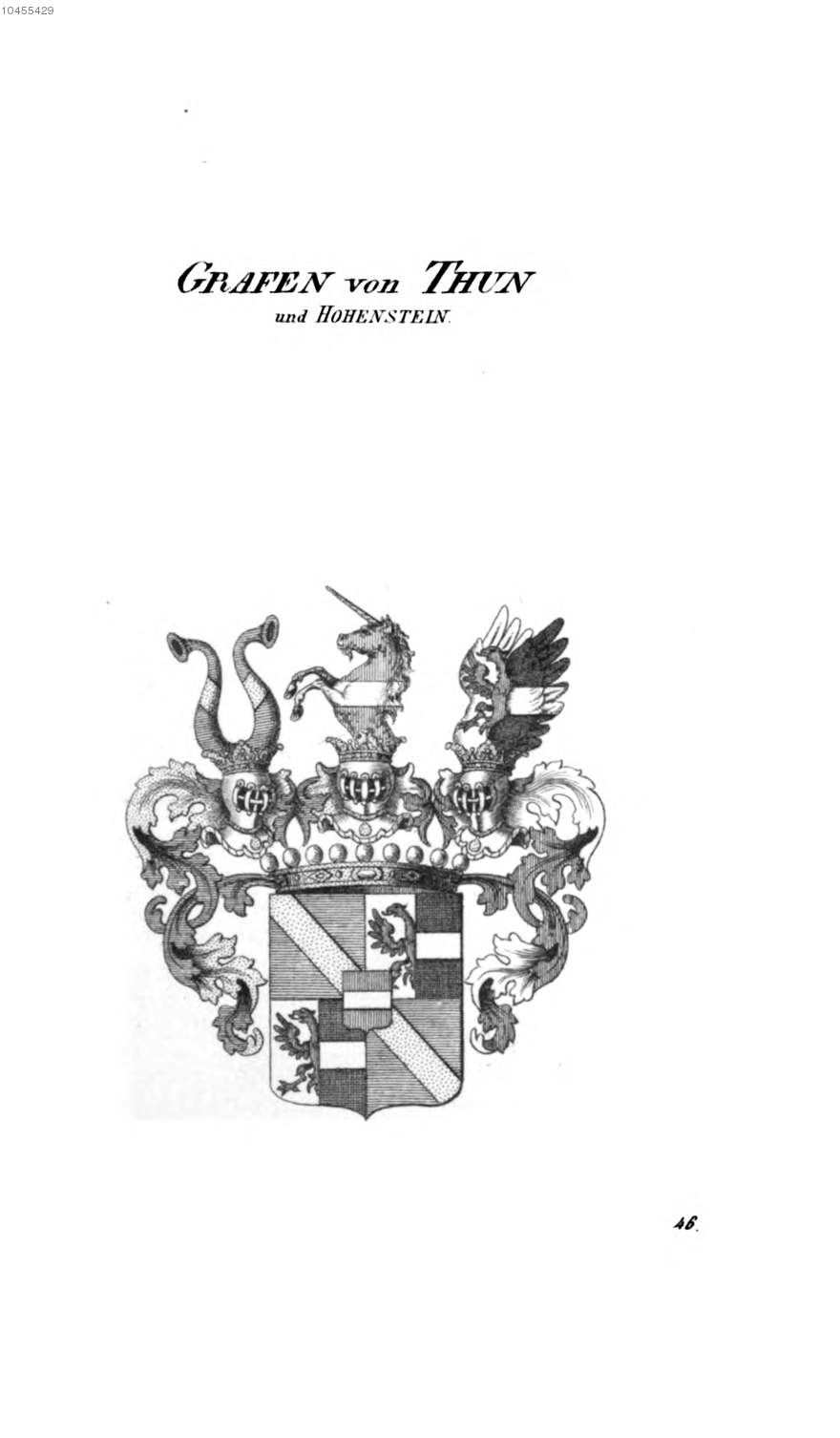 Thun und Hohenstein 2 — Tyroff オーストリア君主国紋章集の原図