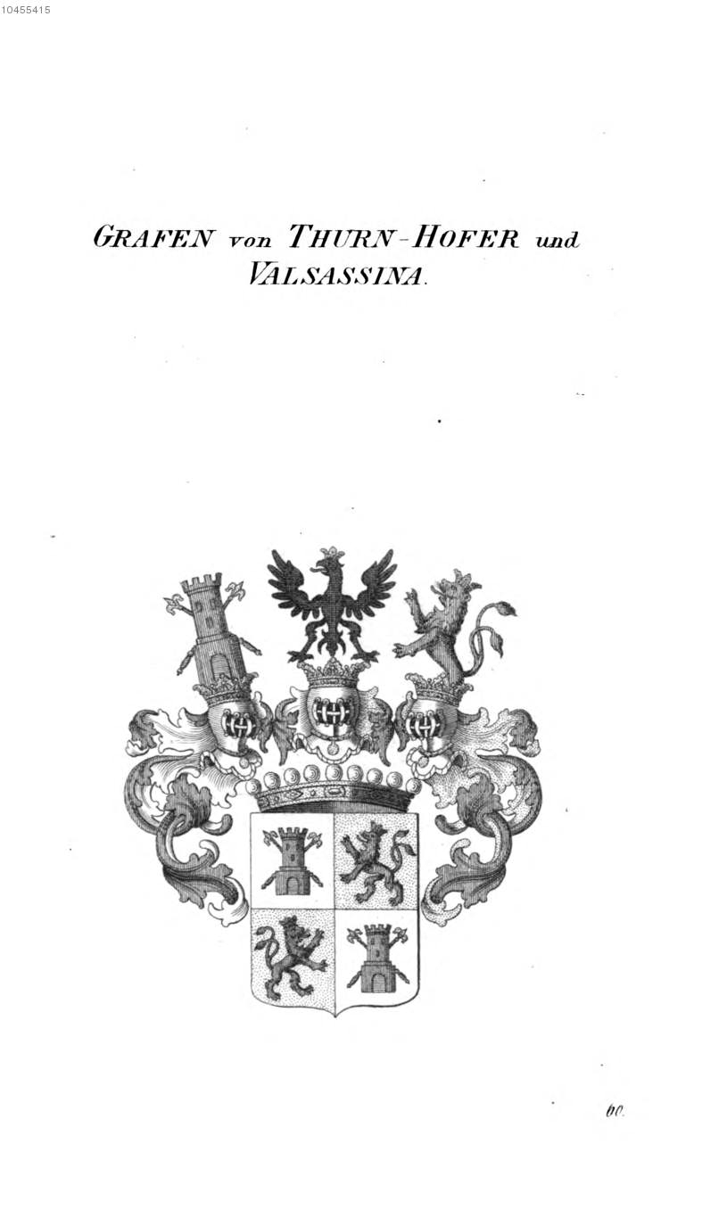 Thurn Hofer und Valsassina — Tyroff オーストリア君主国紋章集の原図