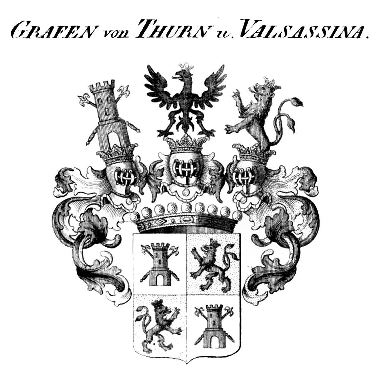 Thurn Valsassina — Tyroff オーストリア君主国紋章集の原図