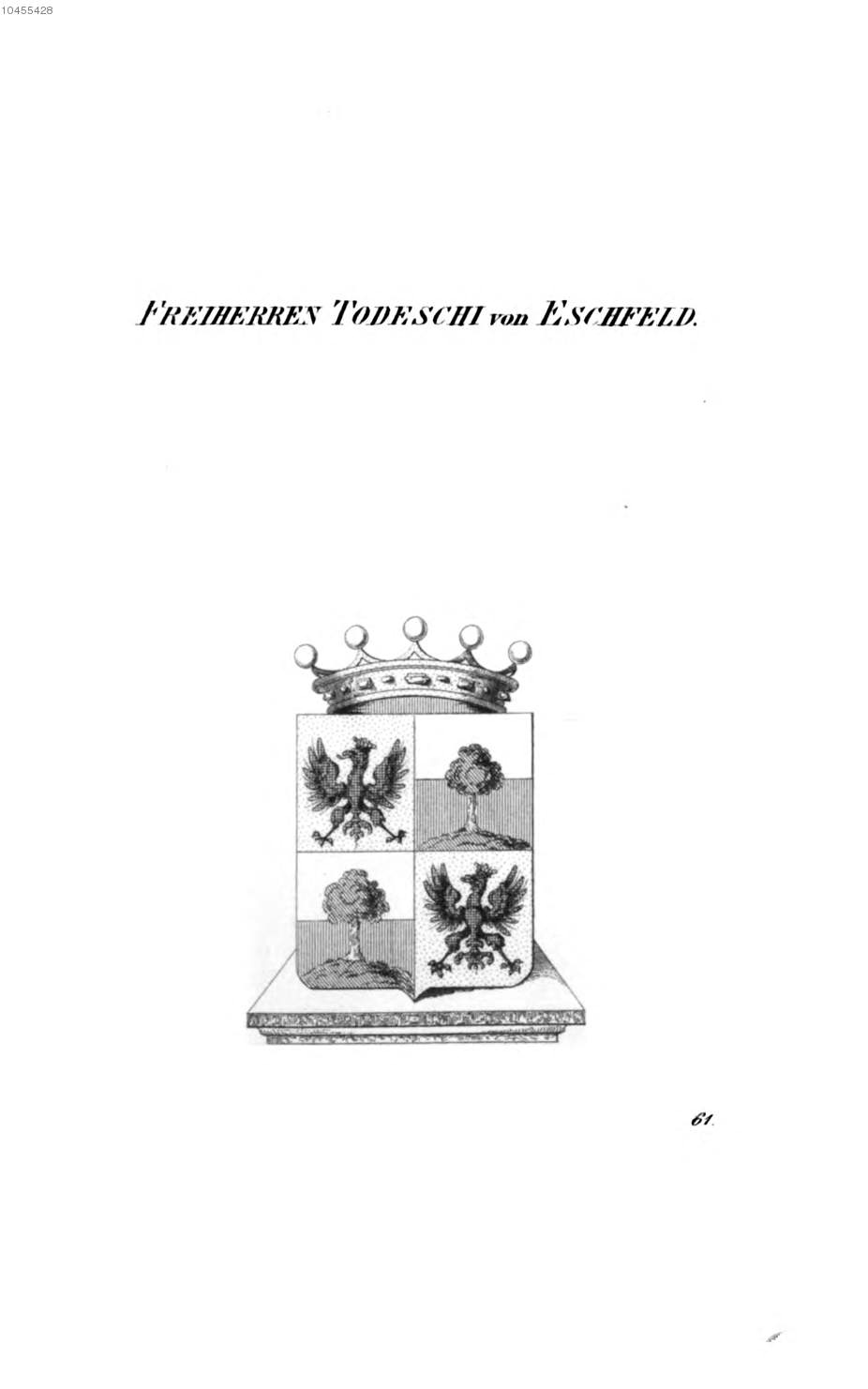 Todeschi von Eschfeld 3 — Tyroff オーストリア君主国紋章集の原図