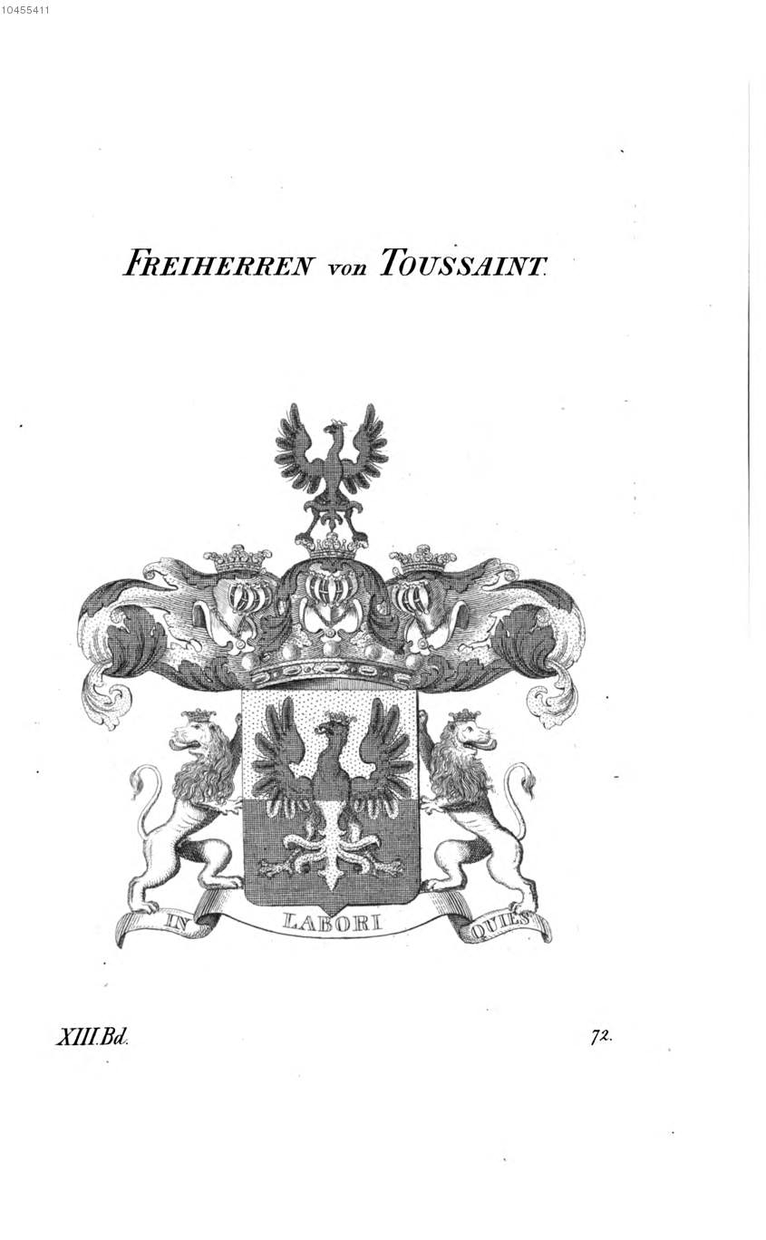 Toussaint — Tyroff オーストリア君主国紋章集の原図