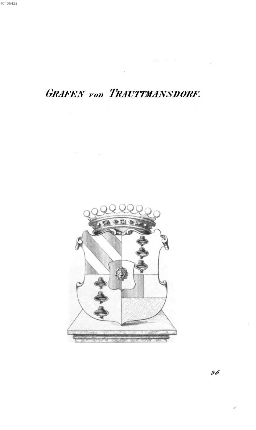 Trauttmansdorf — Tyroff オーストリア君主国紋章集の原図