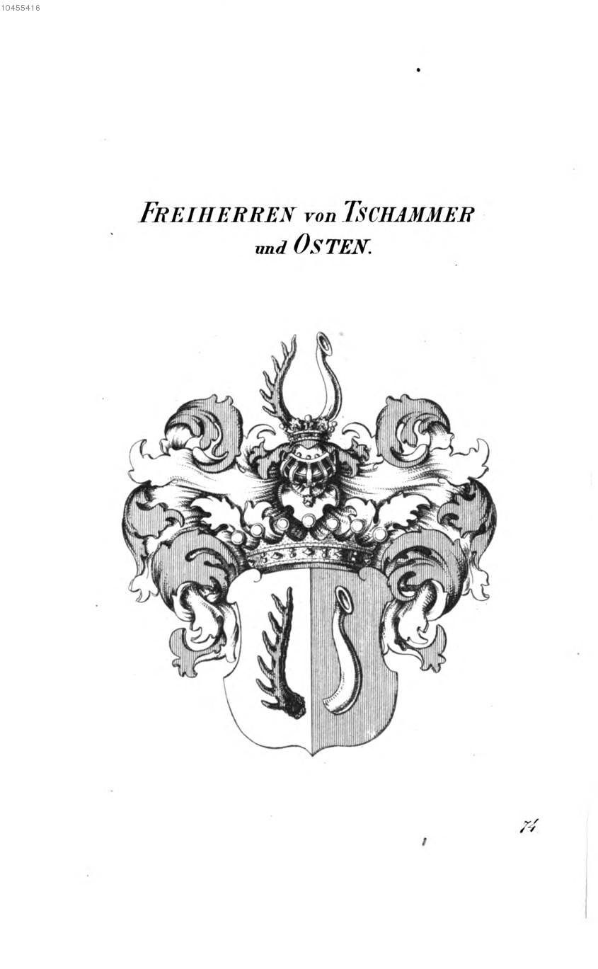 Tschammer und Osten — Tyroff オーストリア君主国紋章集の原図