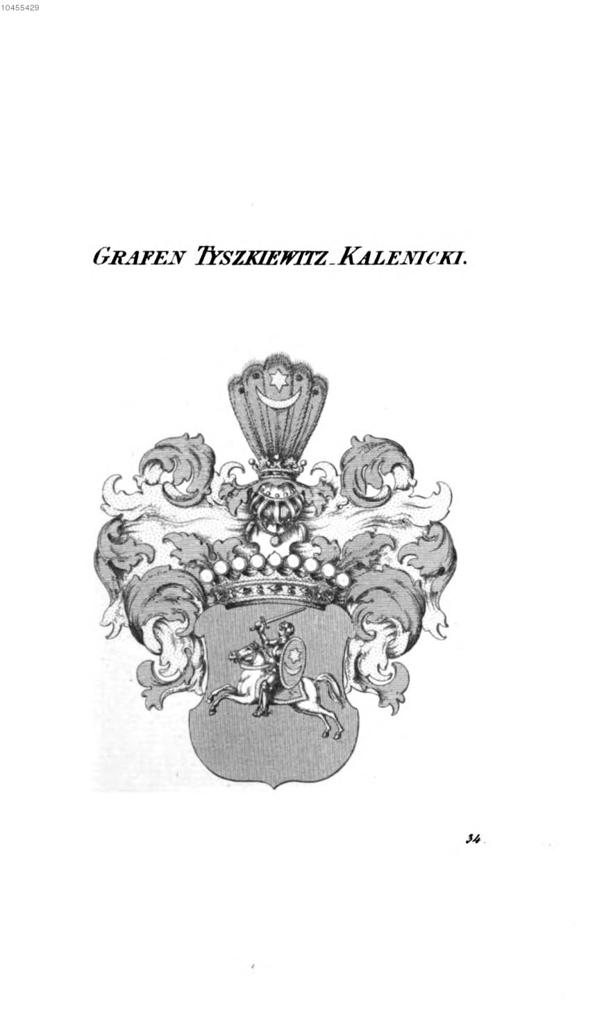 Tyszkiewitz Kalenicki — Tyroff オーストリア君主国紋章集の原図