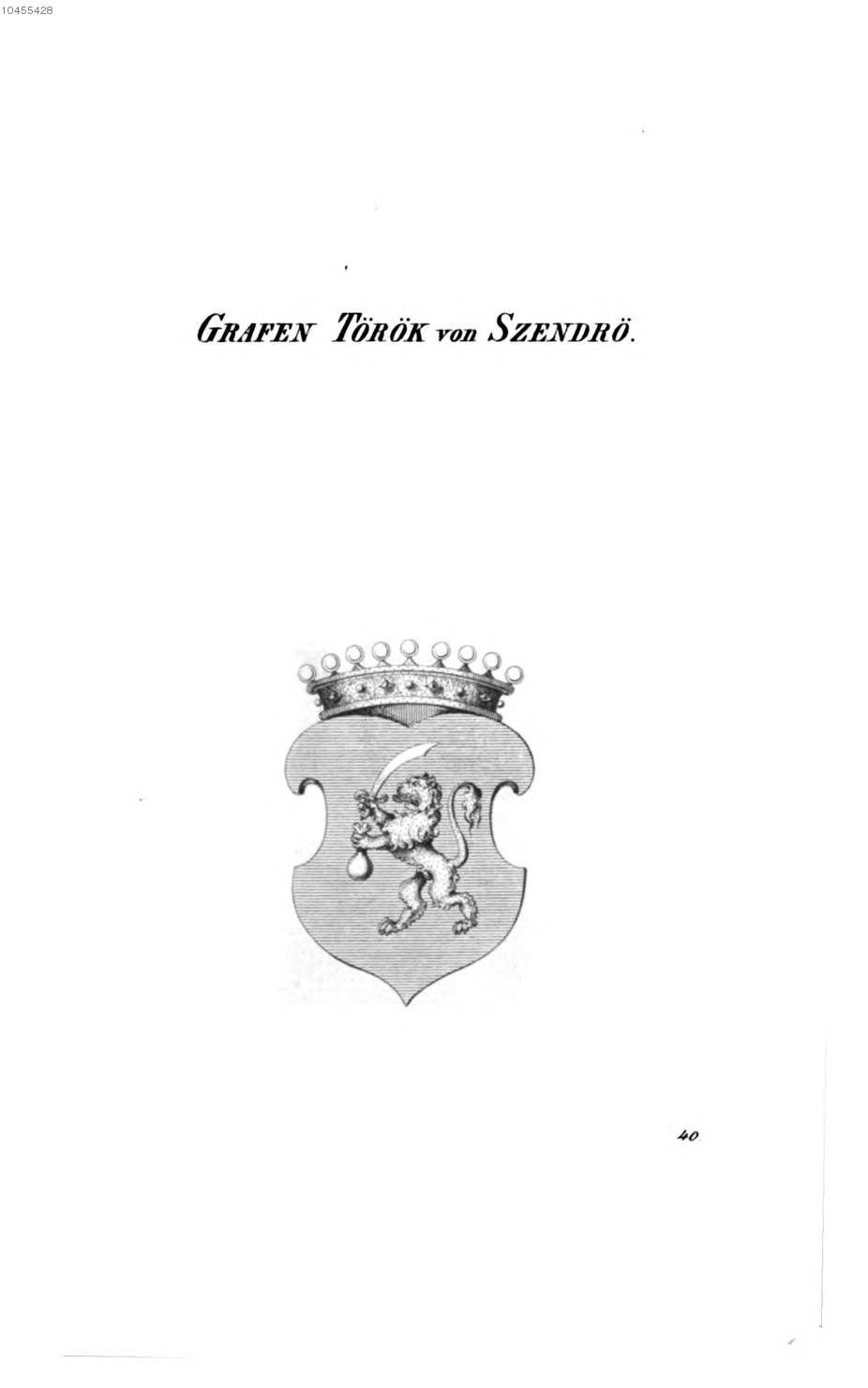 Török von Szendrö 2 — Tyroff オーストリア君主国紋章集の原図