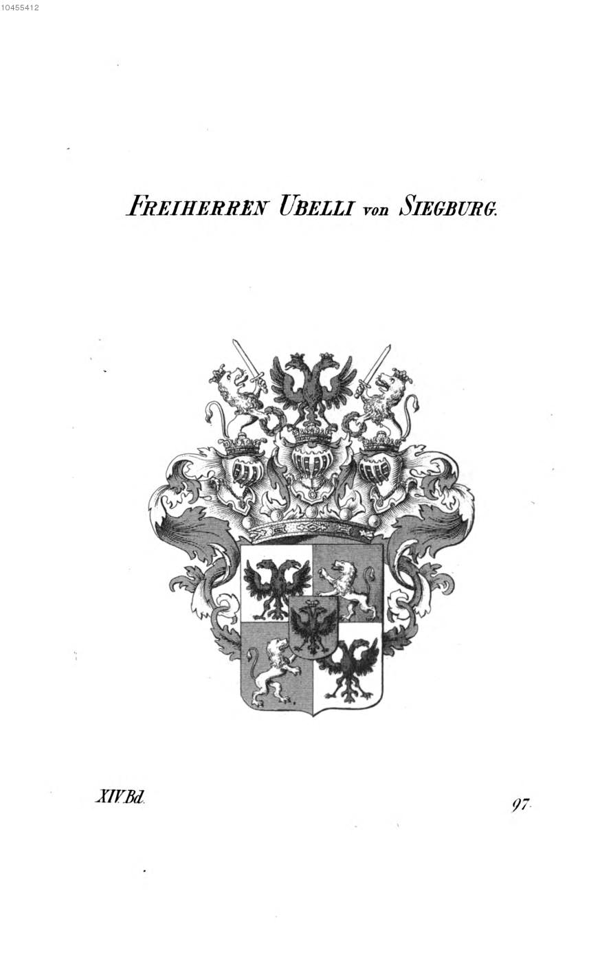 Ubelli von Siegburg 2 — Tyroff オーストリア君主国紋章集の原図