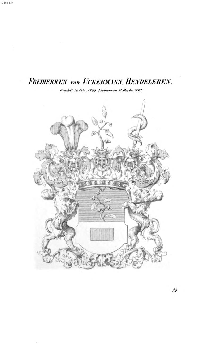 Uckermann Bendeleben 2 — Tyroff オーストリア君主国紋章集の原図