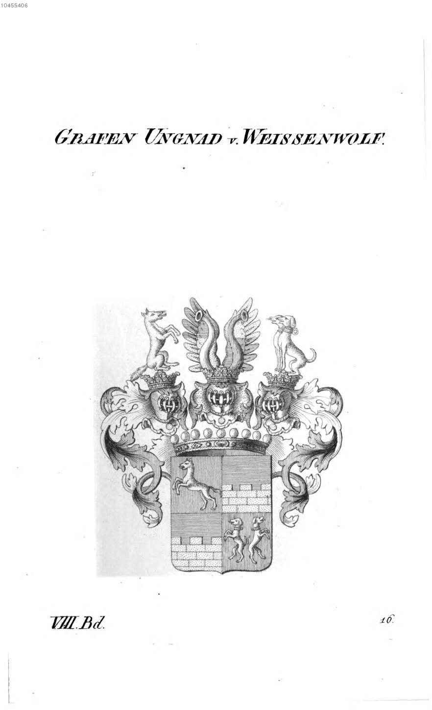 Ungnad von Weissenwolf — Tyroff オーストリア君主国紋章集の原図
