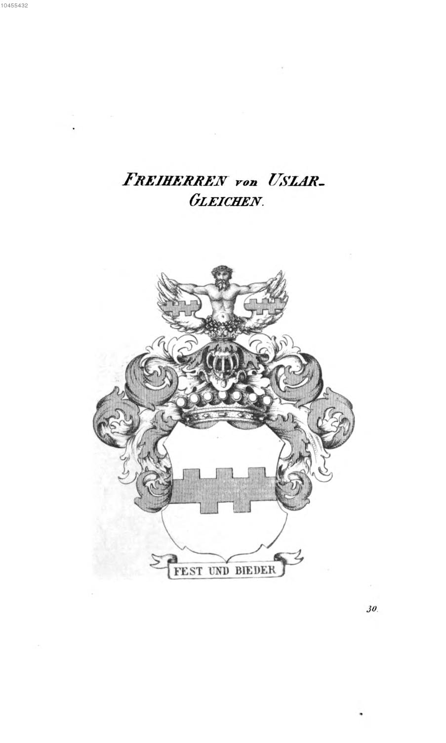 Uslar Gleichen — Tyroff オーストリア君主国紋章集の原図