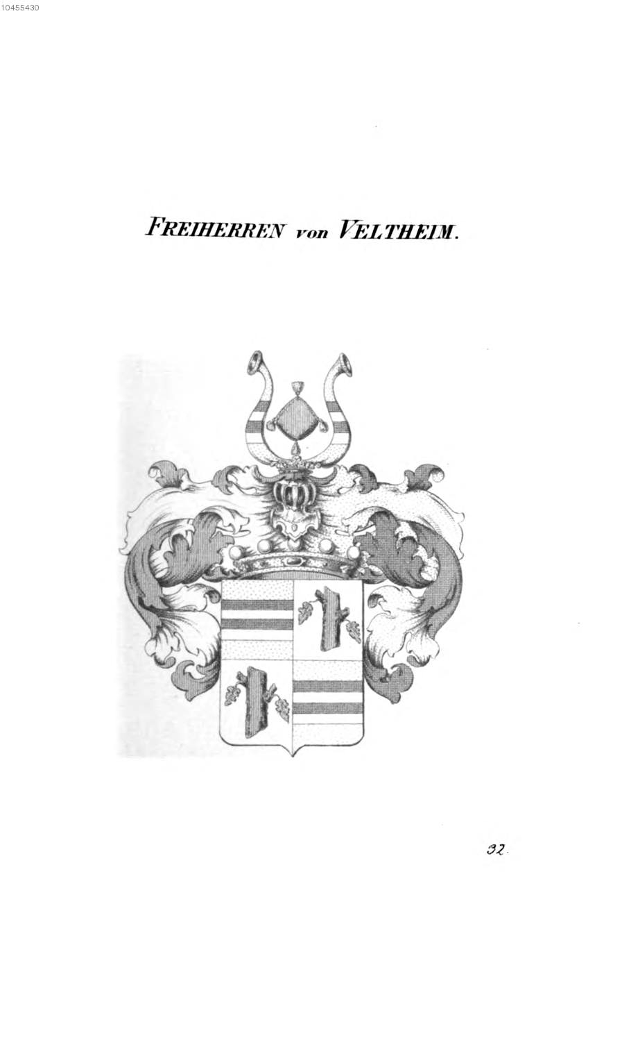 Veltheim — Tyroff オーストリア君主国紋章集の原図