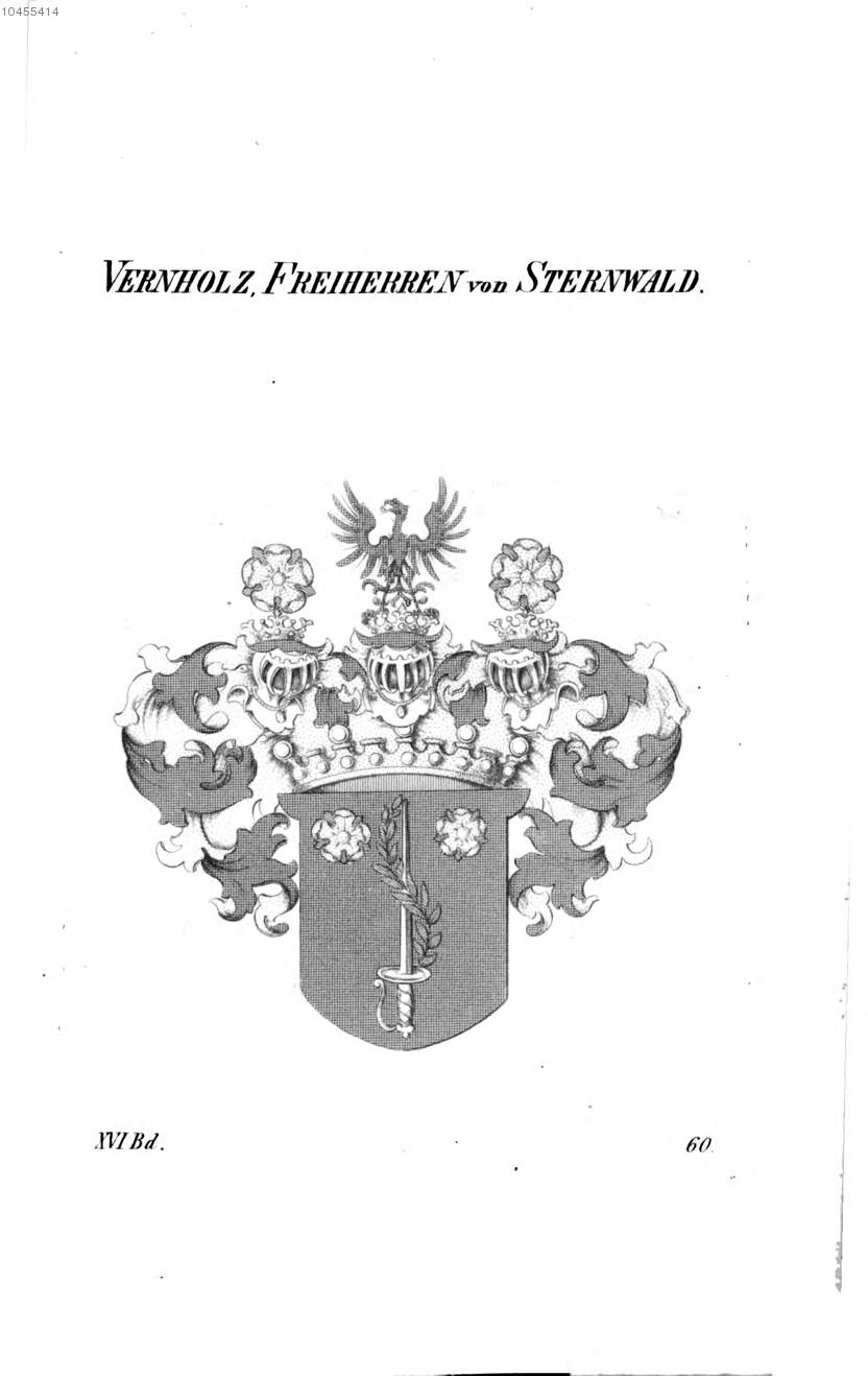 Vernholz von Sternwald — Tyroff オーストリア君主国紋章集の原図
