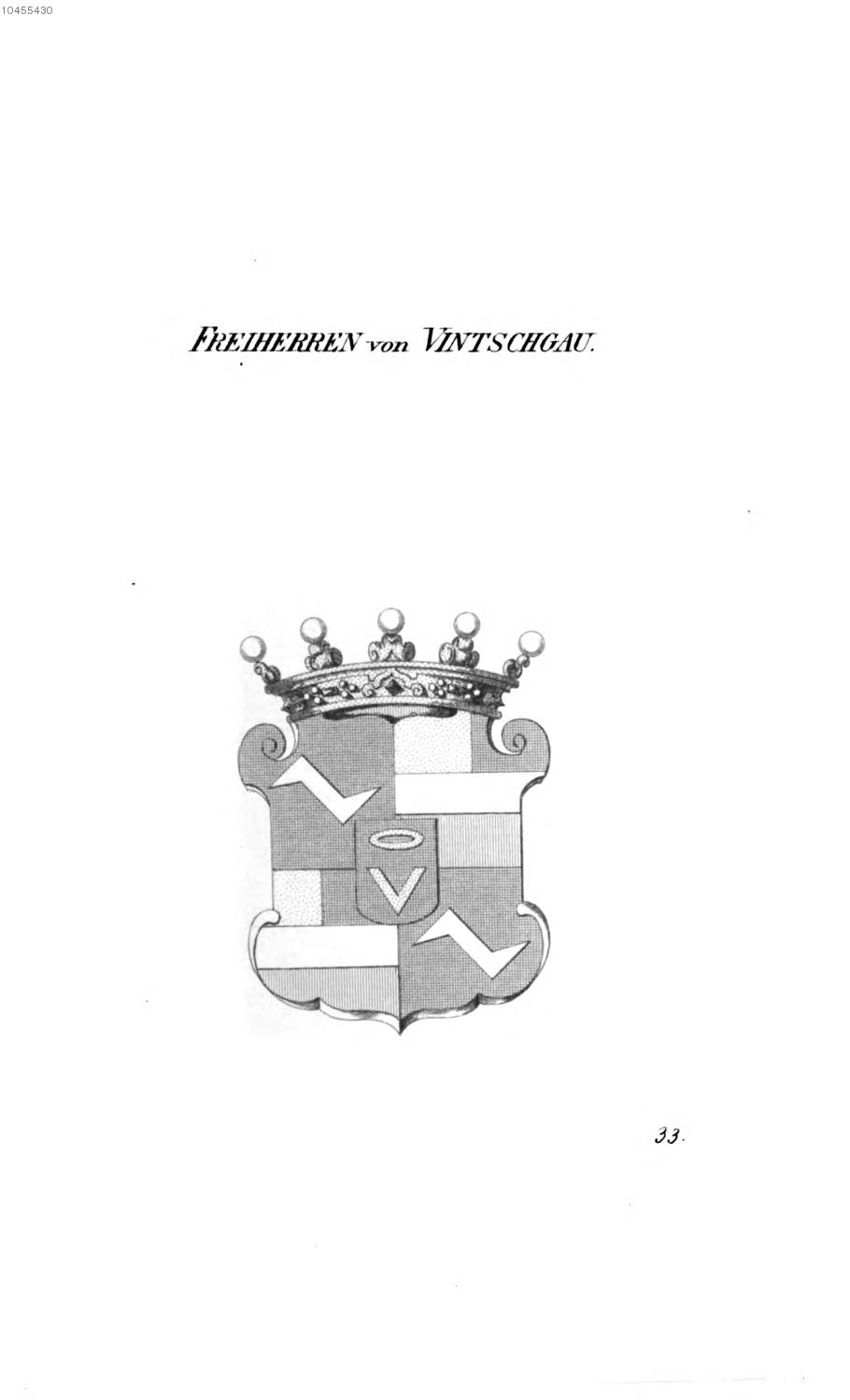 Vintschgau — Tyroff オーストリア君主国紋章集の原図