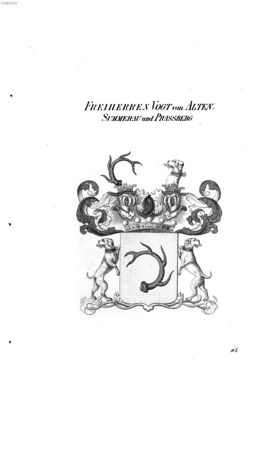 Vogt von Altensumerau und Prasberg — Tyroff オーストリア君主国紋章集の原図