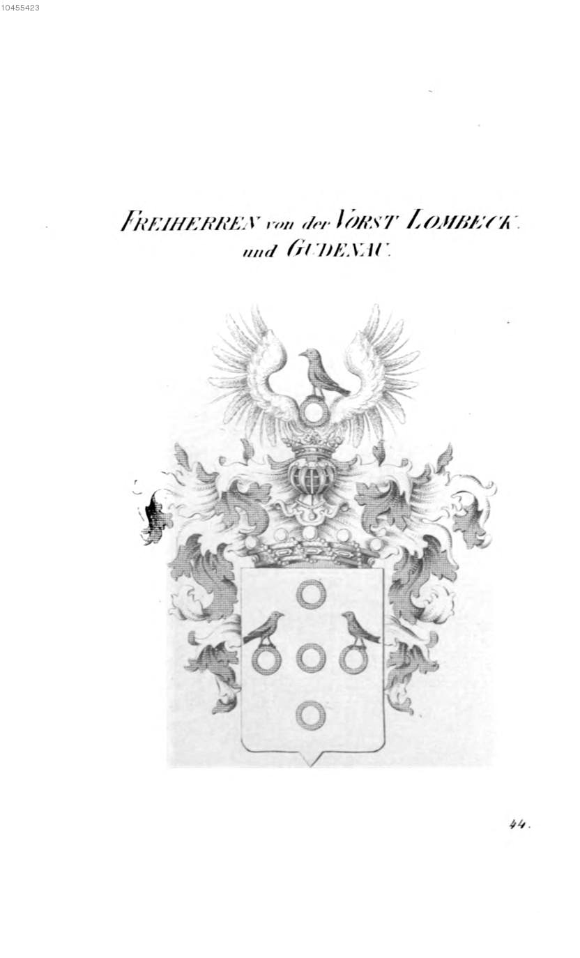 Vorst von der Vorst Lombeck Gudenau 2 — Tyroff オーストリア君主国紋章集の原図