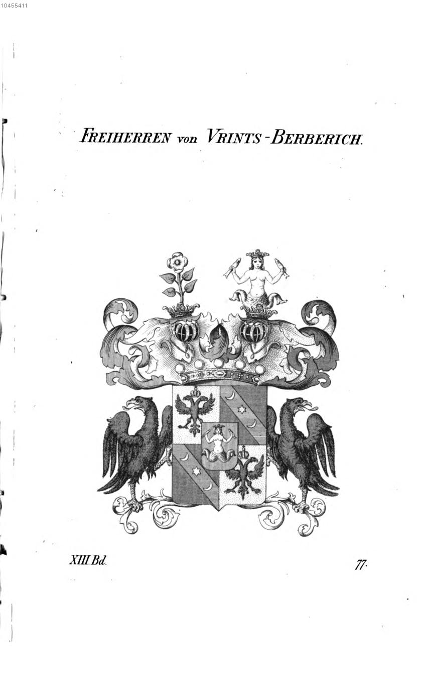 Vrints Berberich — Tyroff オーストリア君主国紋章集の原図