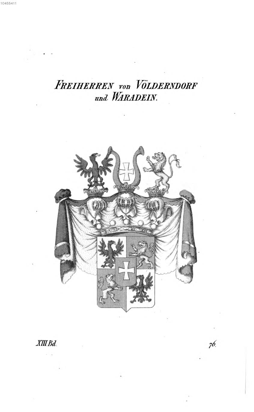 Völderndorf und Waradein — Tyroff オーストリア君主国紋章集の原図