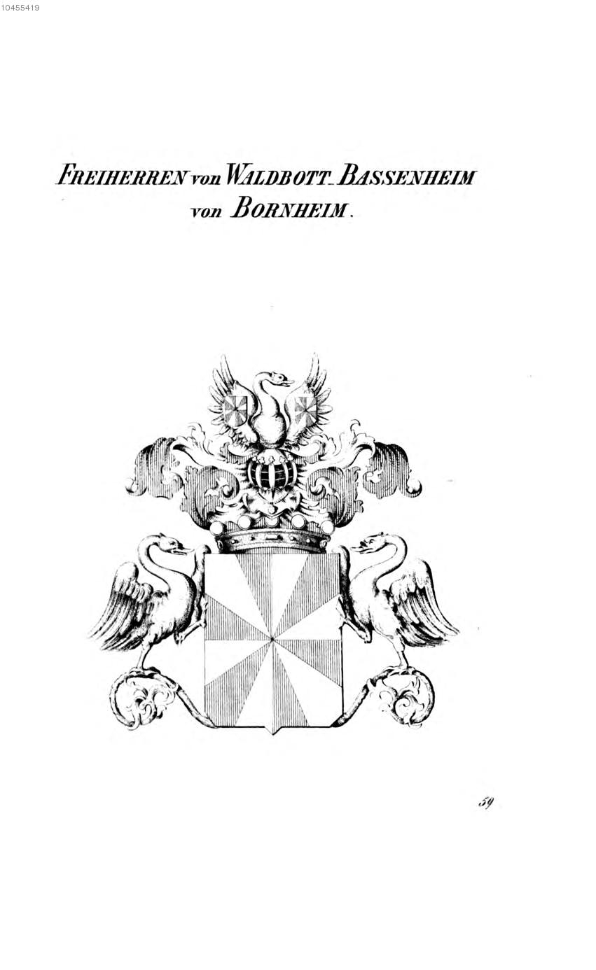 Waldbott Bassenheim Bornheim — Tyroff オーストリア君主国紋章集の原図