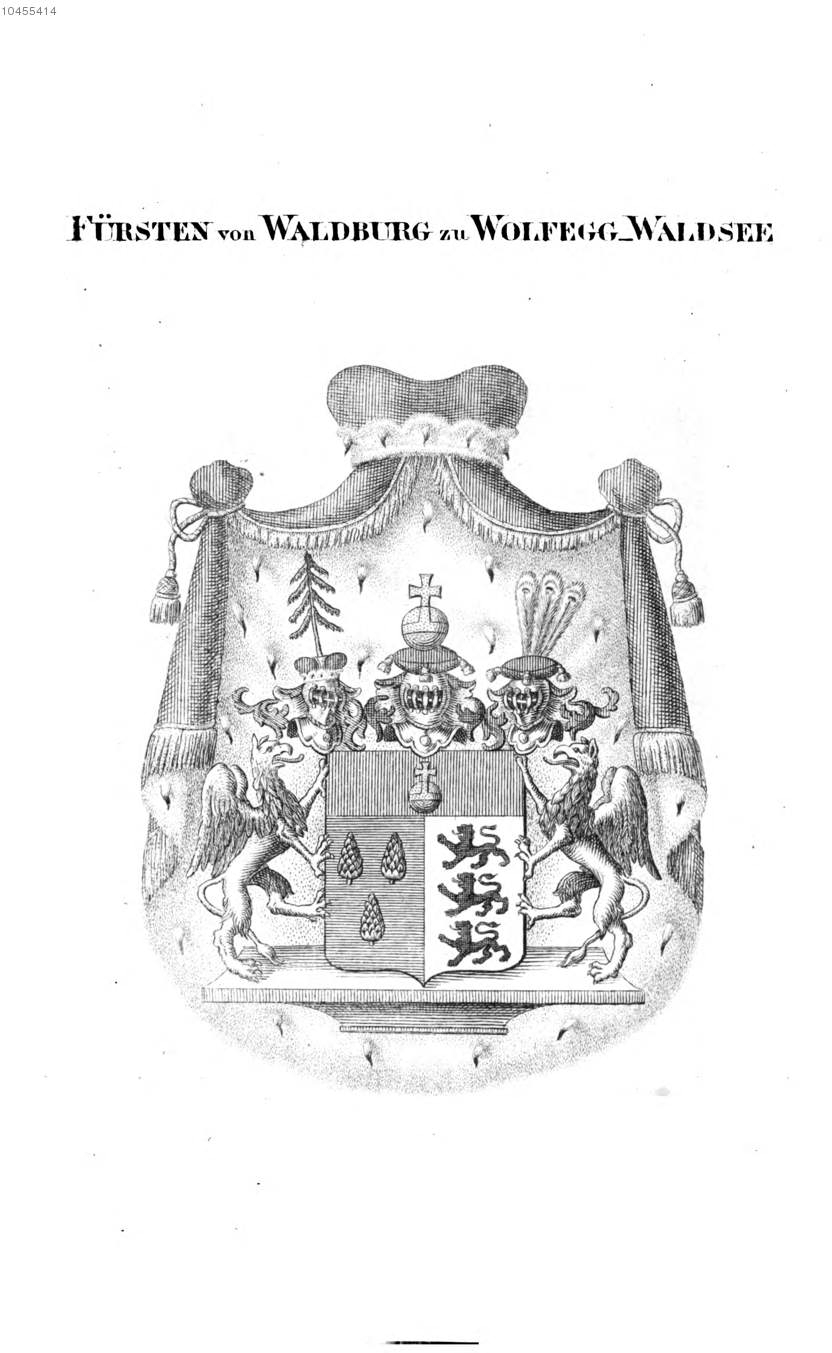 Waldburg zu Wolfegg Waldsee — Tyroff オーストリア君主国紋章集の原図