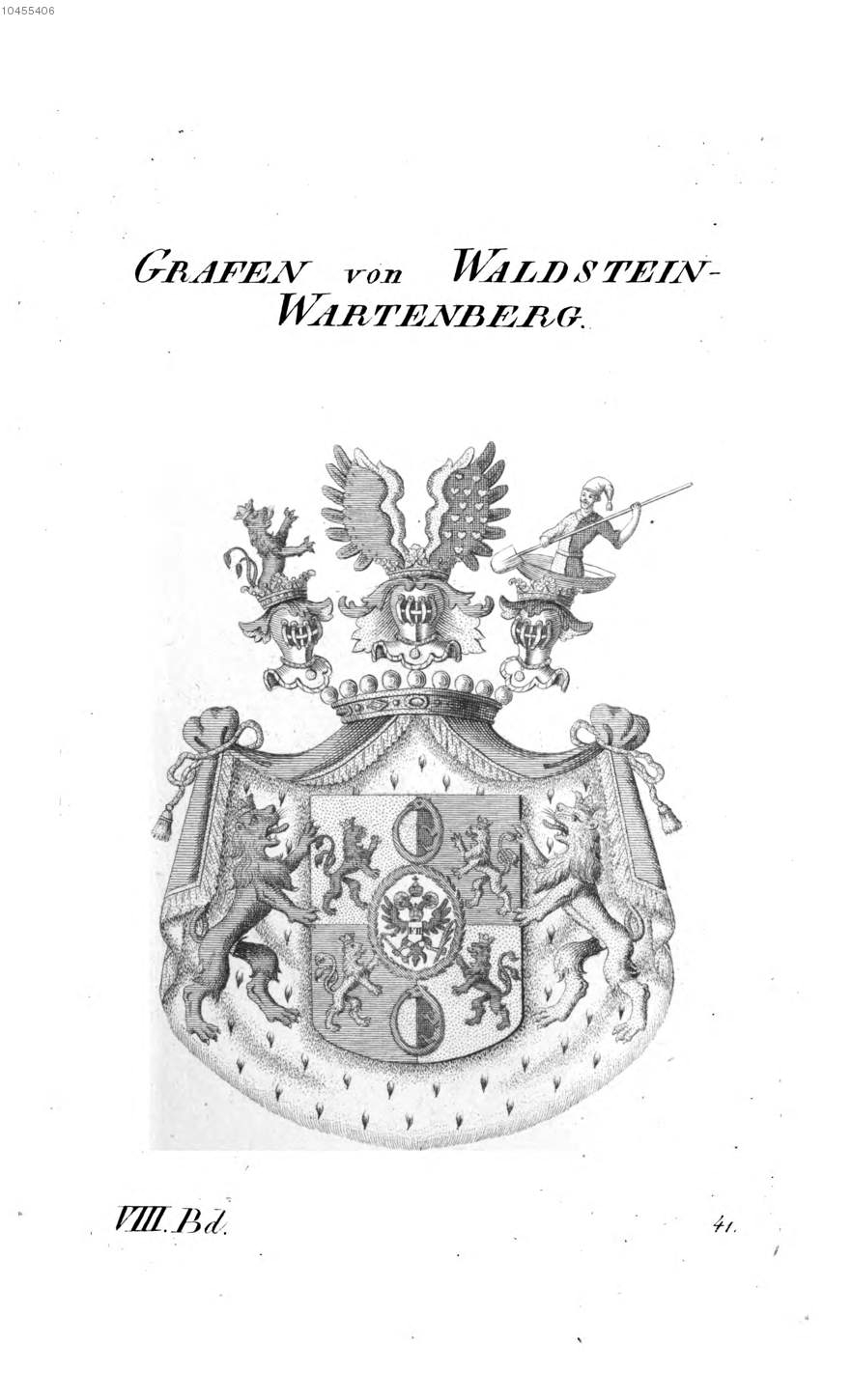 Waldstein Wartenberg — Tyroff オーストリア君主国紋章集の原図